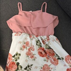SHEIN Pink and Floral Kids Dress